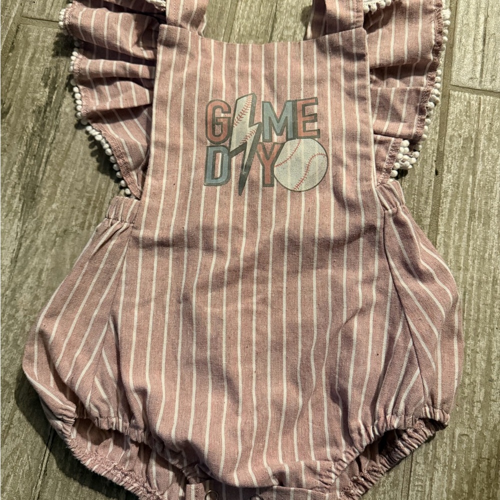Baseball Pink Striped toddler suit